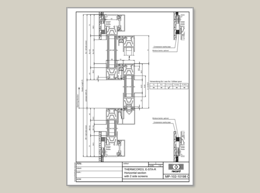 E-STA-R, Horizontal section with 2 side screens