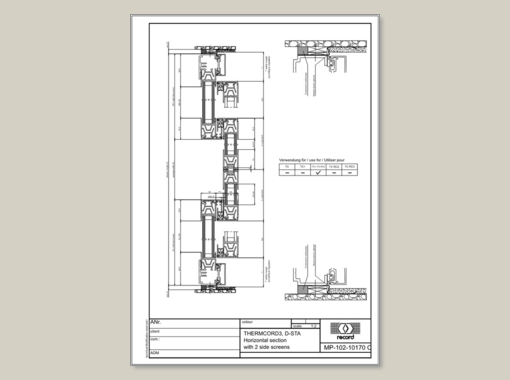 D-STA, Horizontal section with 2 side screens