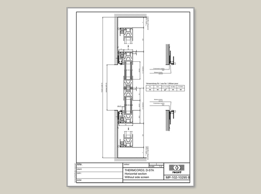 THERMCORD3, D-STA Horizontal section without side screen 